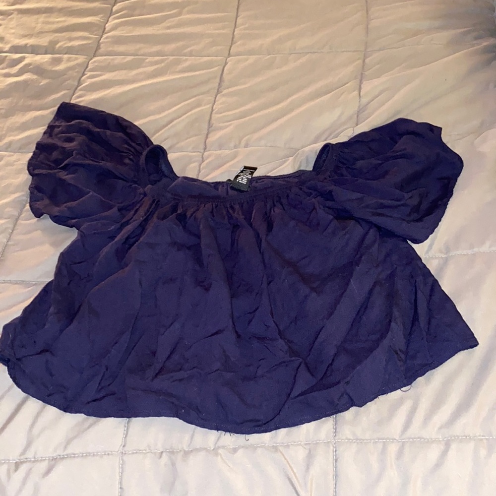 Navy blue crop top